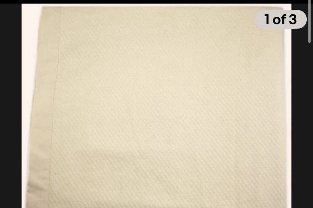 Donna Karan Luxe Egyptian Cotton Blanket FULL / QUEEN Ivory